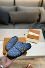 Load image into Gallery viewer, Denim Monogram Clogs