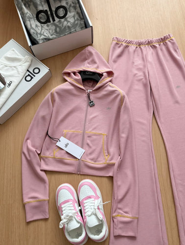 A Waffle Knit Pants Set