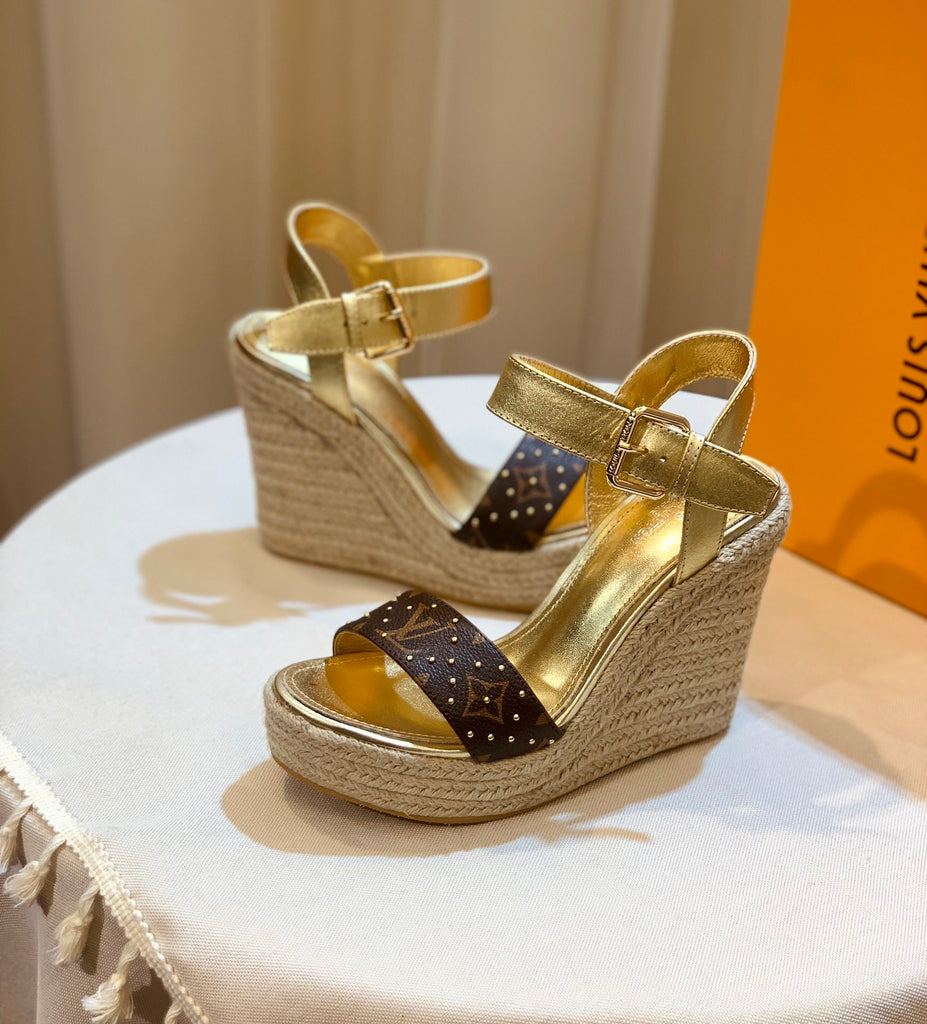 Monogram Wedge Heels