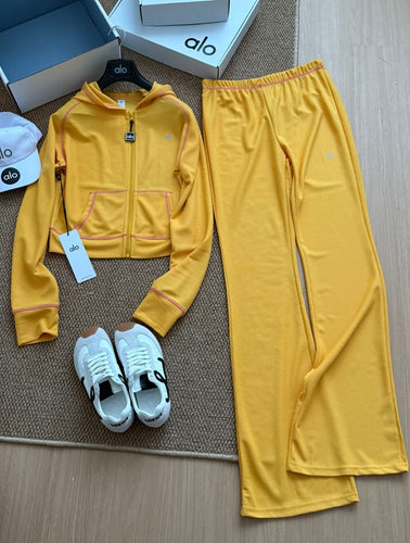 A Waffle Knit Pants Set