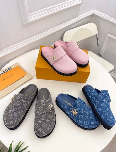 Denim Monogram Clogs