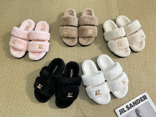 Louie Fur Slides