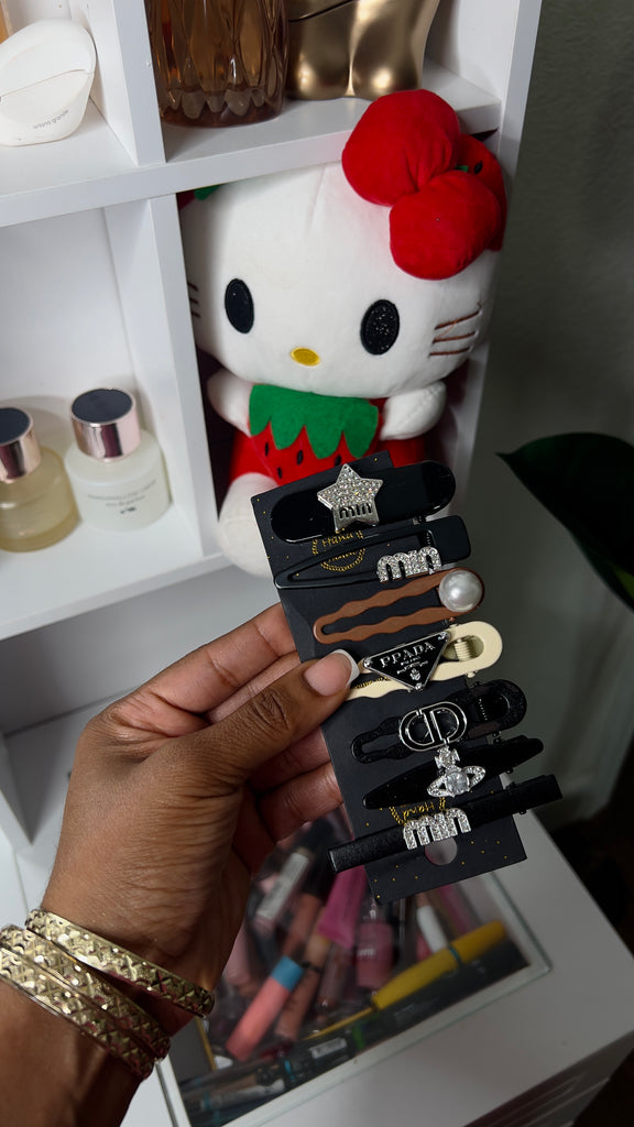 Y2K Mocha Hair Clips
