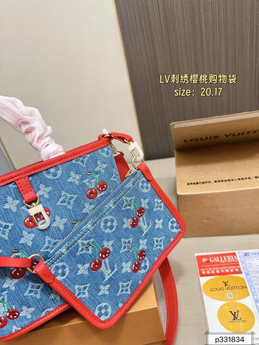 Denim Cherry BB Monogram Bag