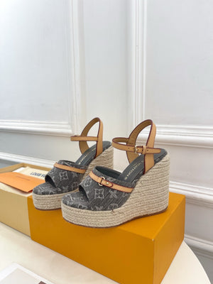 Monogram Wedge Heels