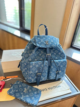 Load image into Gallery viewer, Louie Denim Backpack