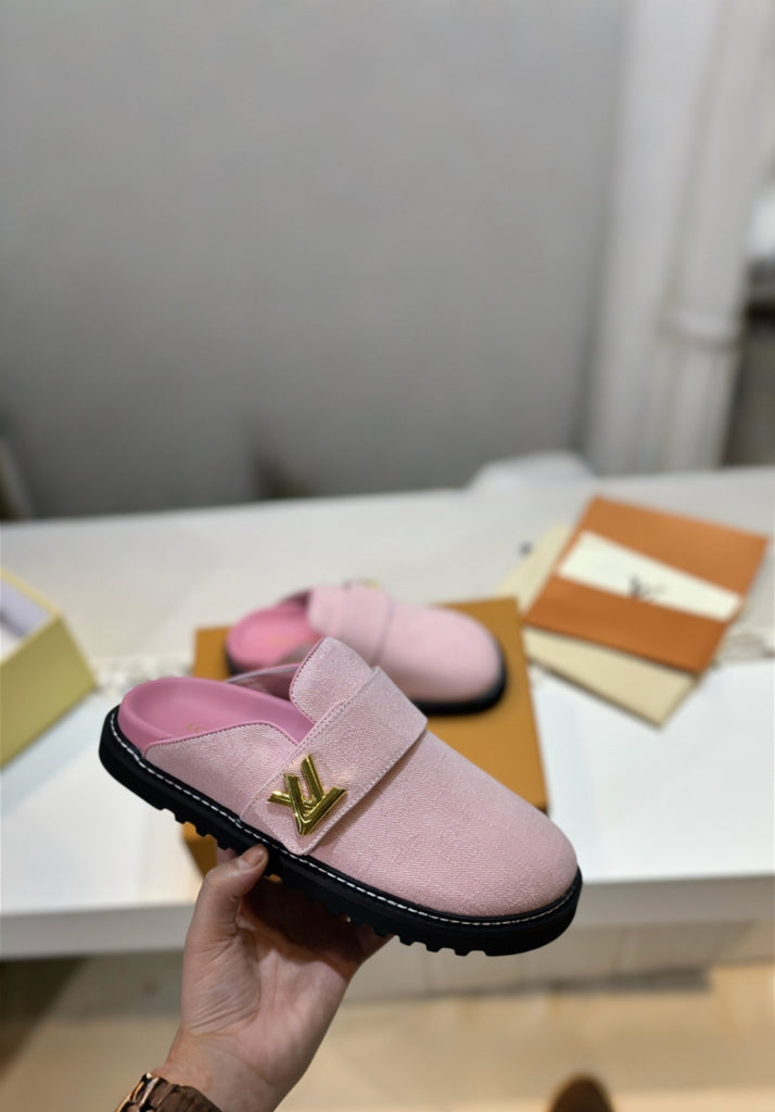 Denim Monogram Clogs