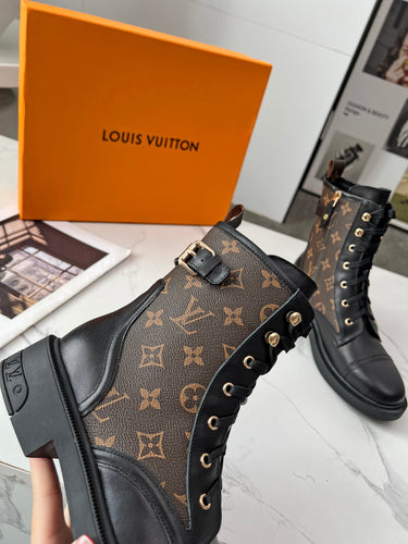 Monogram Combat Boots