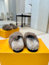 Load image into Gallery viewer, Louie Mink Fur Slides