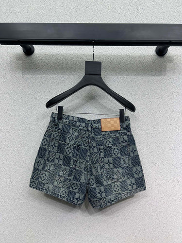 Monogram Denim Shorts