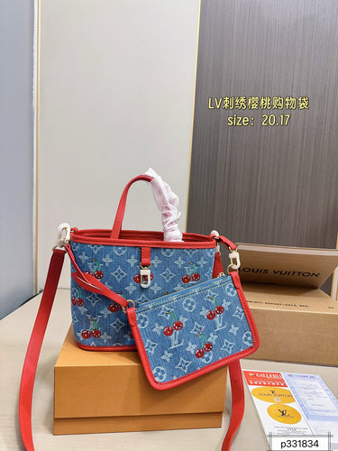 Denim Cherry BB Monogram Bag