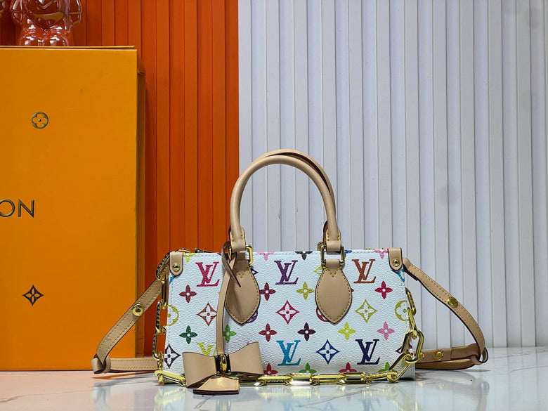 Colorful Monogram Chain Bag