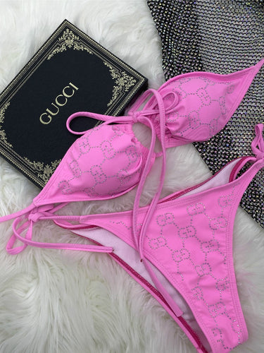 G Rhinestone 2Pc Swimsuit