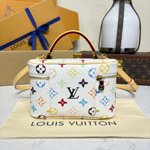 Load image into Gallery viewer, White Colorful Monogram Purse