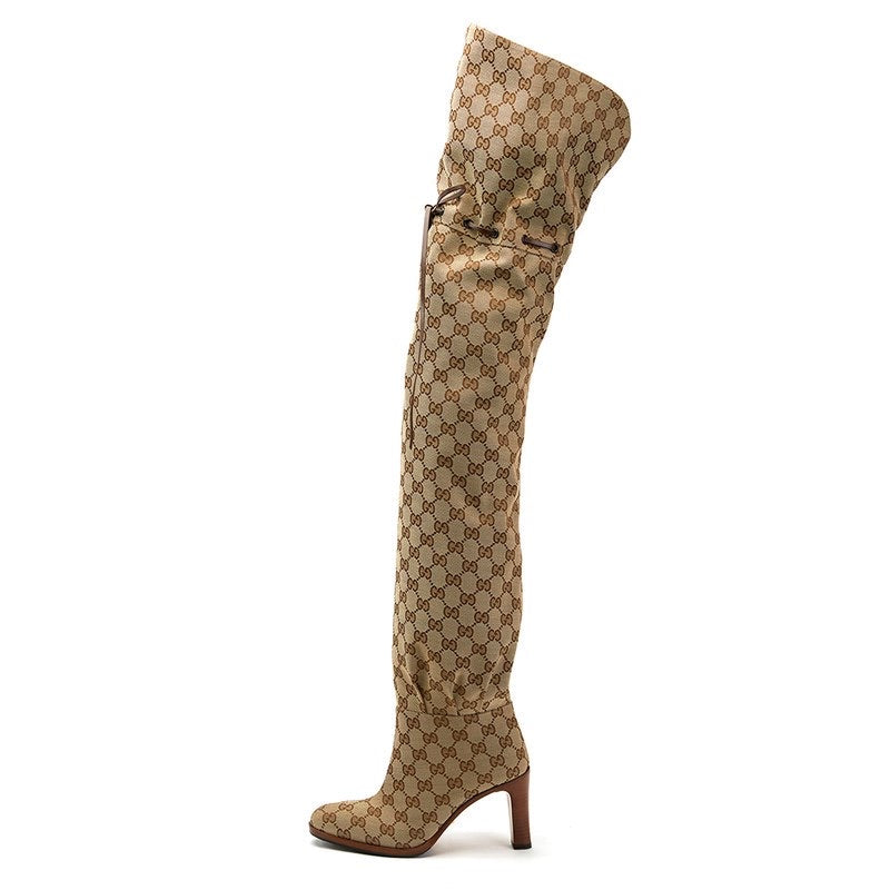 Monogram Canvas Over The Knee Boots