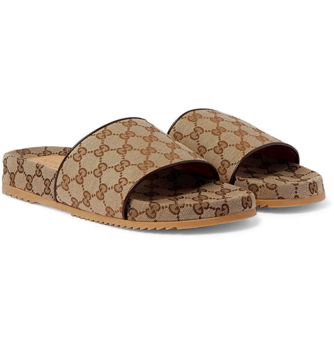 GG Monogram Canvas Slide