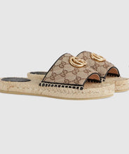 Load image into Gallery viewer, GG Multicolor Espadrille Sandals
