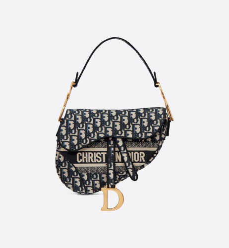 CD Oblique Embroidered Saddle Bag