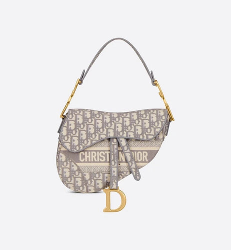 CD Oblique Embroidered Saddle Bag
