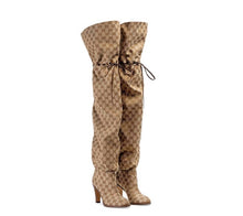 Load image into Gallery viewer, Monogram Canvas Over The Knee Boots