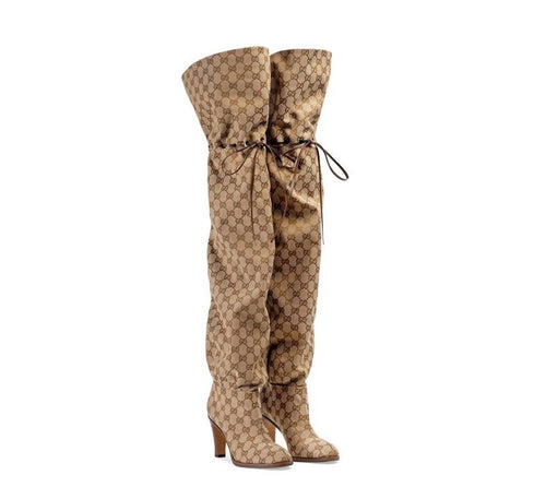 LV Monogram Canvas Over The Knee Boot